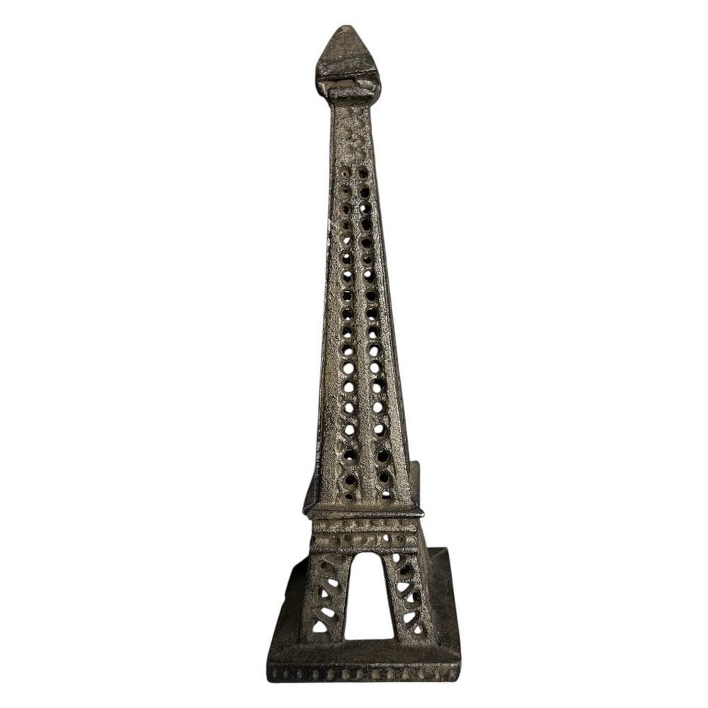 Vintage Cast Iron Eiffel Tower Tabletop Standing Figure